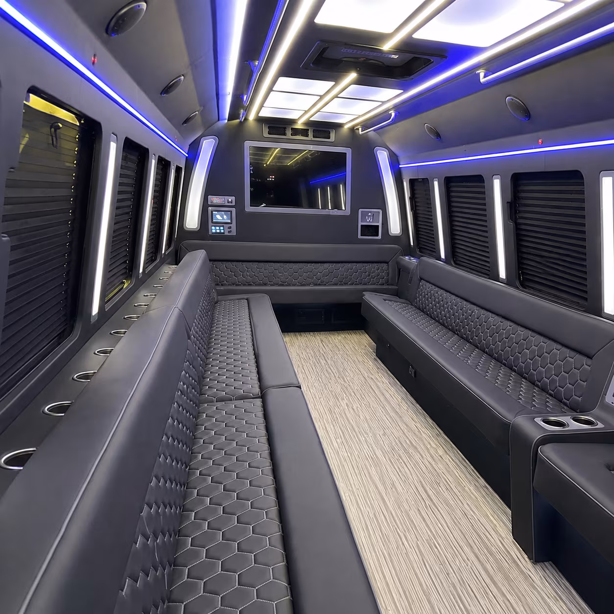 bristol 40 passenger party bus inside