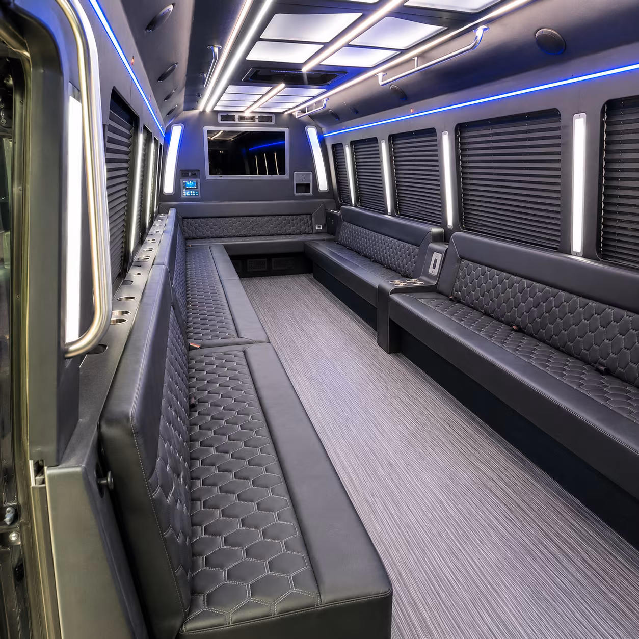 bristol 40 passenger party bus interior