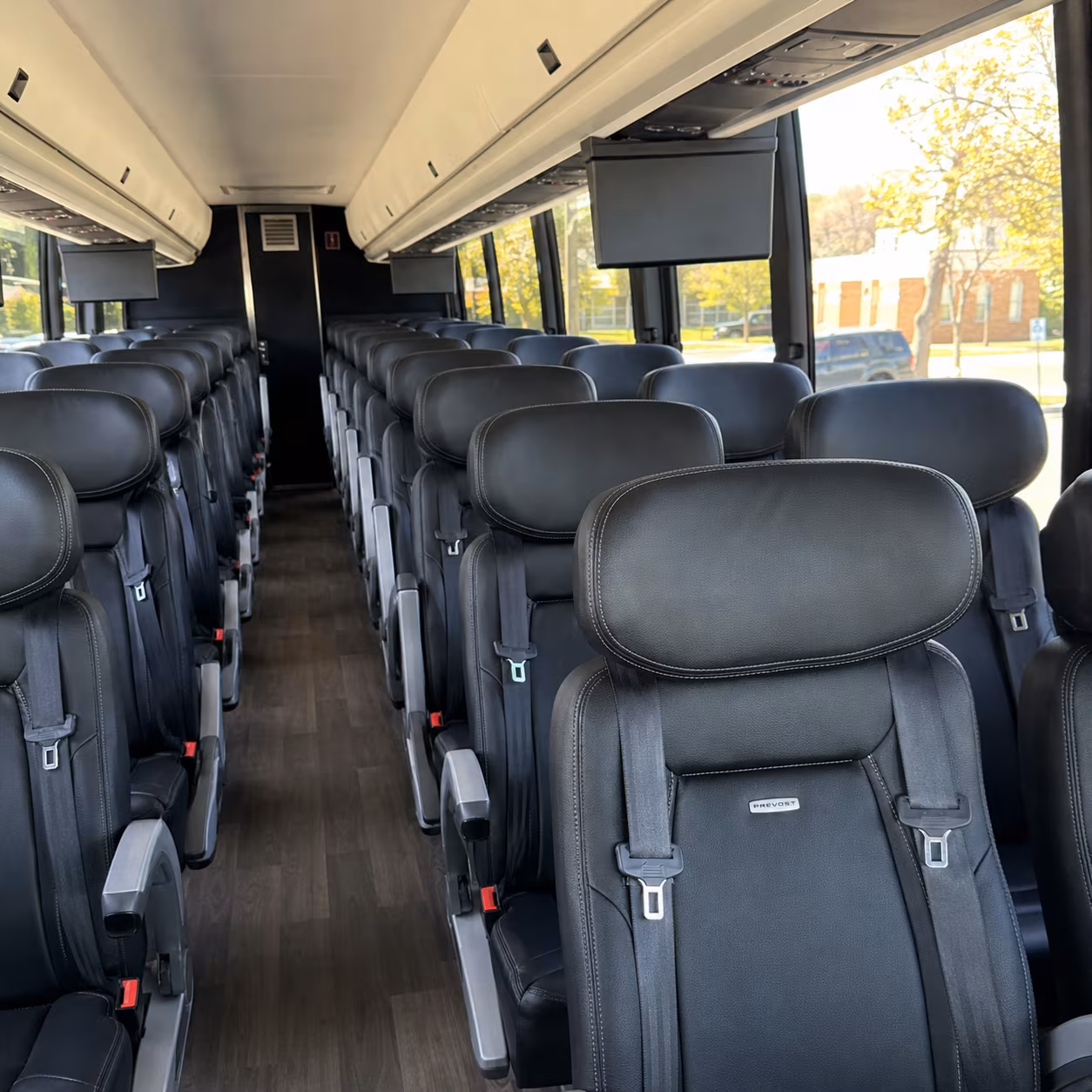 bristol 56 passenger charter bus interior